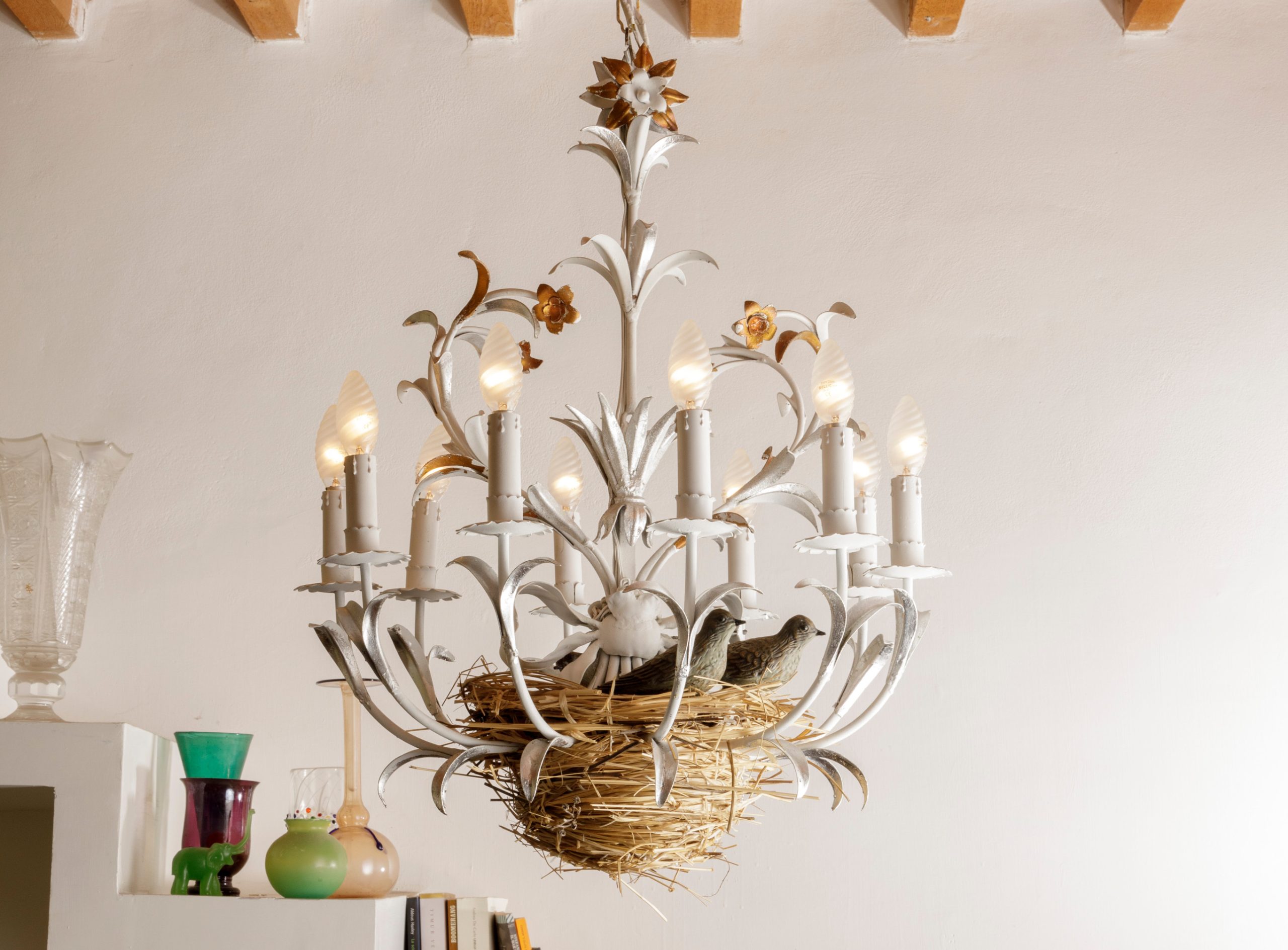 lampadari con legni di mare